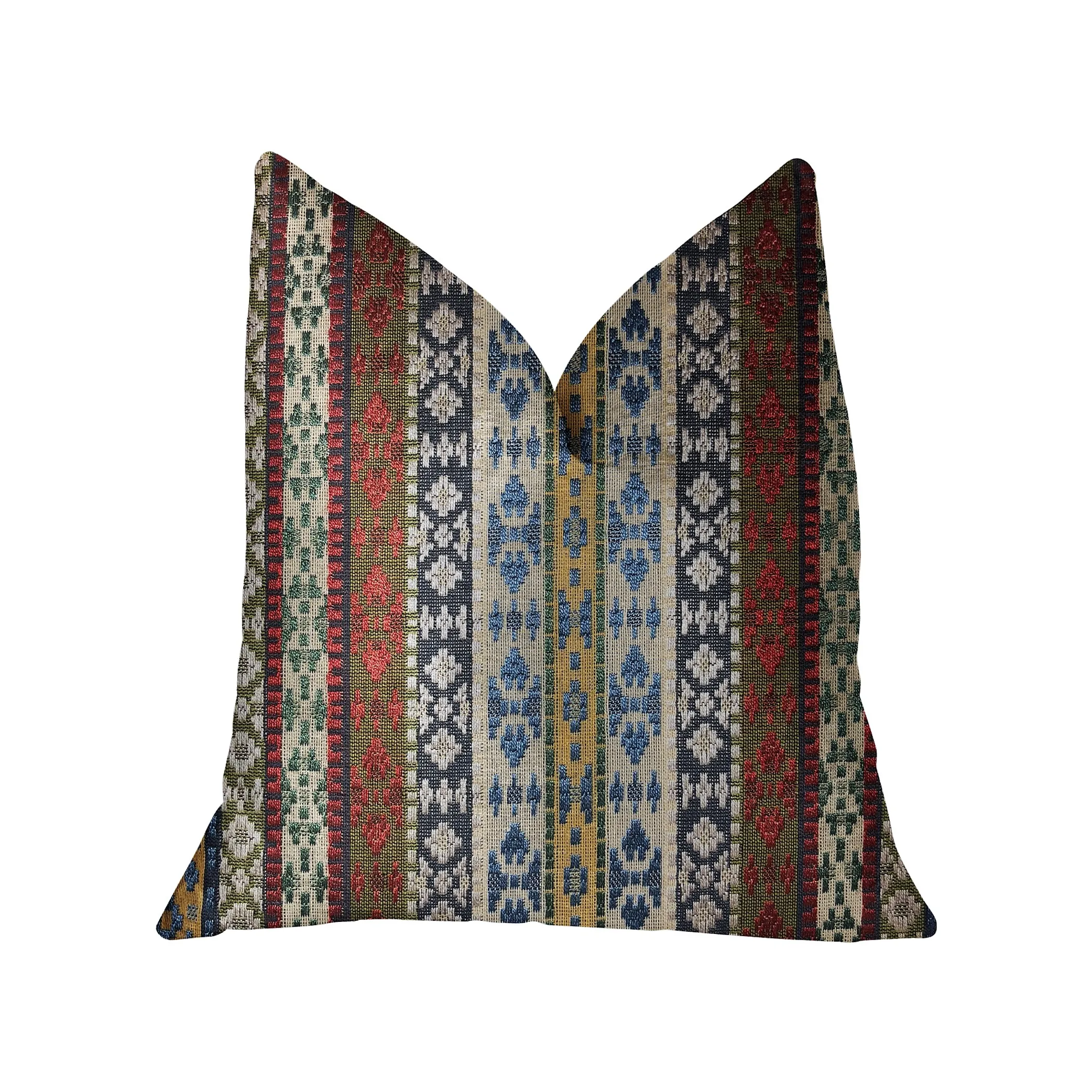 Plutus Arrowhead Canal Multicolor Luxury Throw Pillow