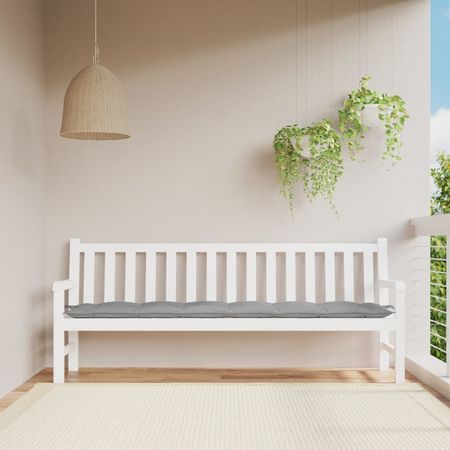 Garden Bench Cushion Gray Oxford fabric (100% polyester)