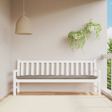 Garden Bench Cushion Taupe Oxford fabric with hollow fiber filling