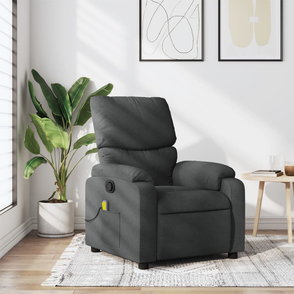 Massage Recliner Chair Dark Gray