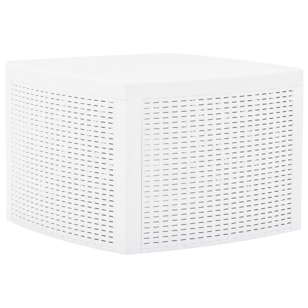 Outdoor Table White Polypropylene Medium Outdoor Table Square