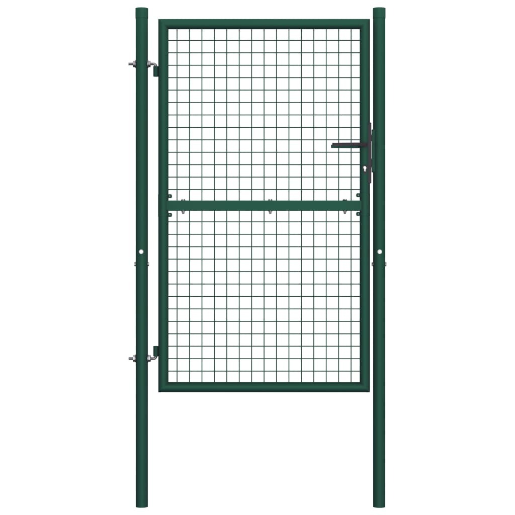 Fence Gate Steel 39.4x68.9" Green